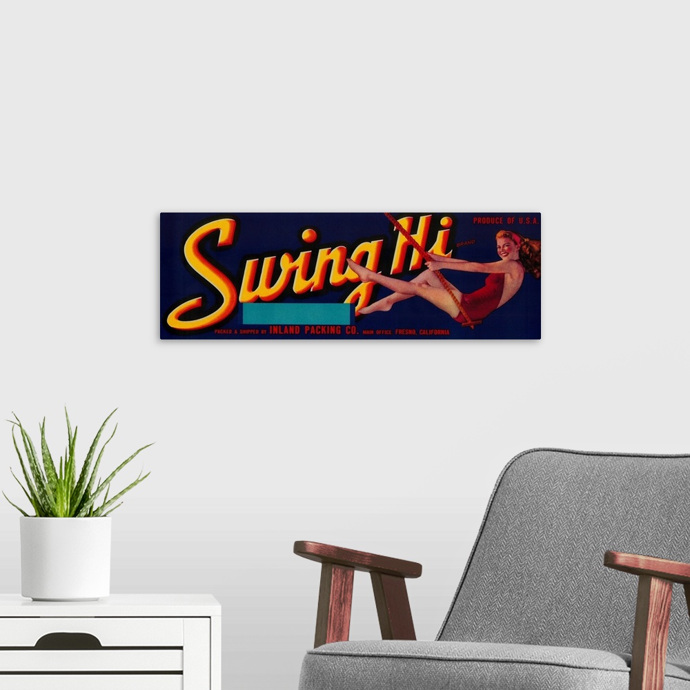 A modern room featuring Swing Hi Peach Label, Fresno, CA