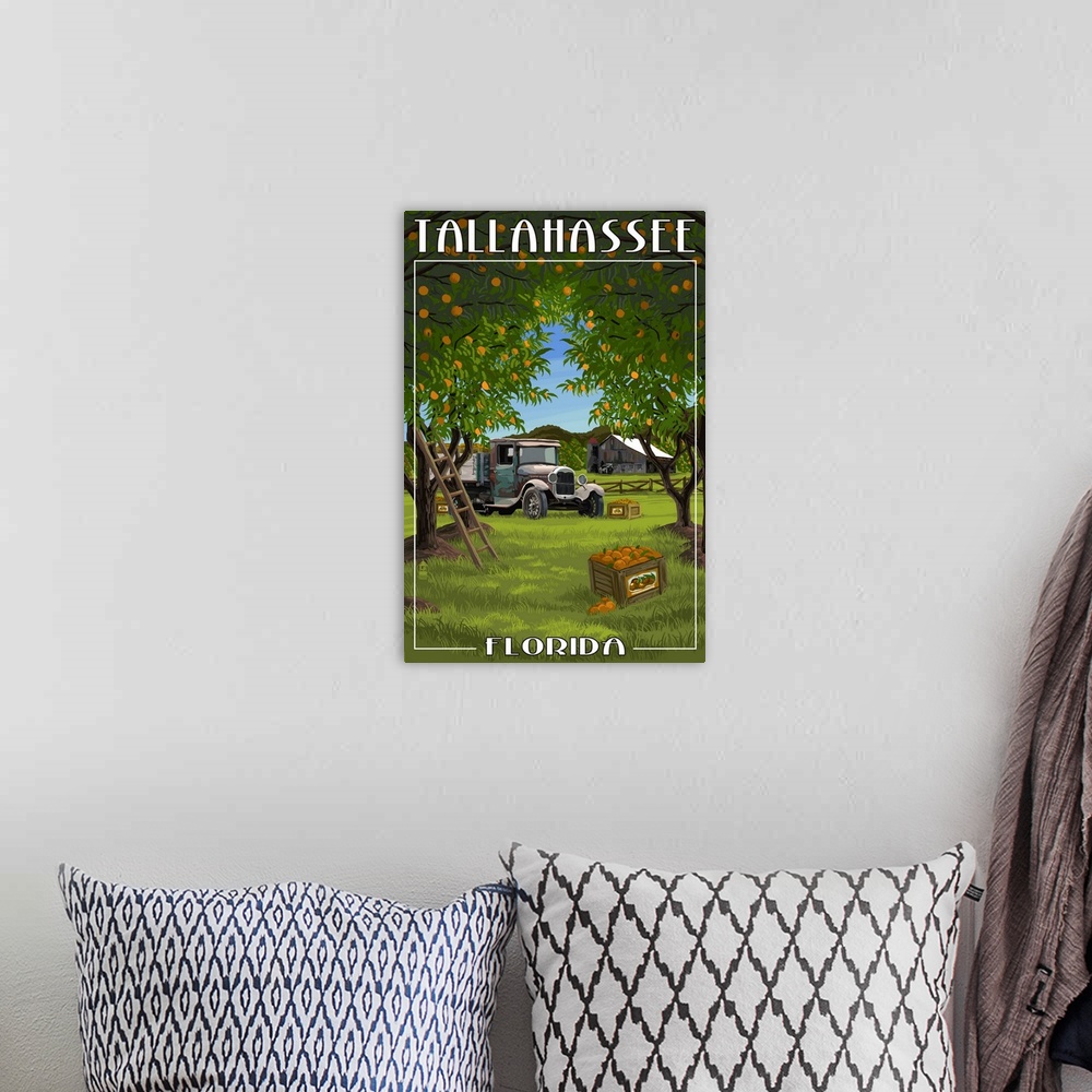 A bohemian room featuring Tallahassee, Florida, Orange Grove and Truck