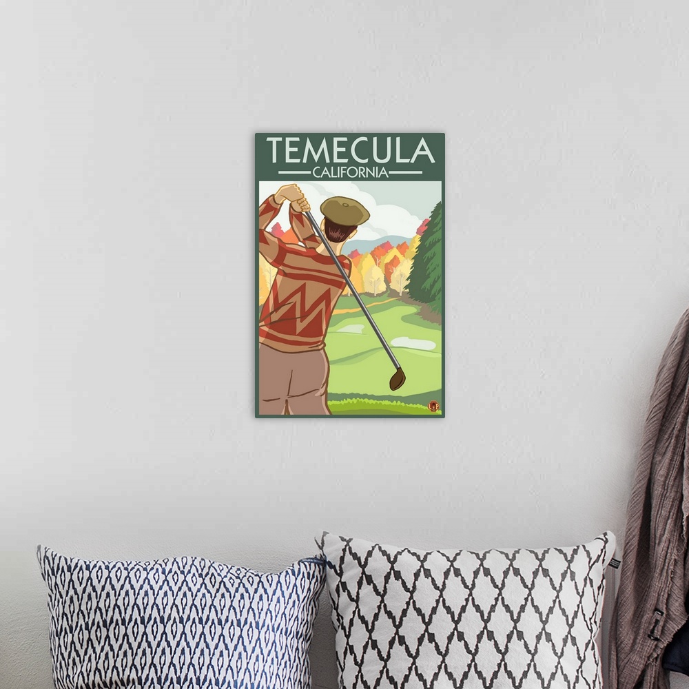 A bohemian room featuring Temecula, California, Golfing Scene