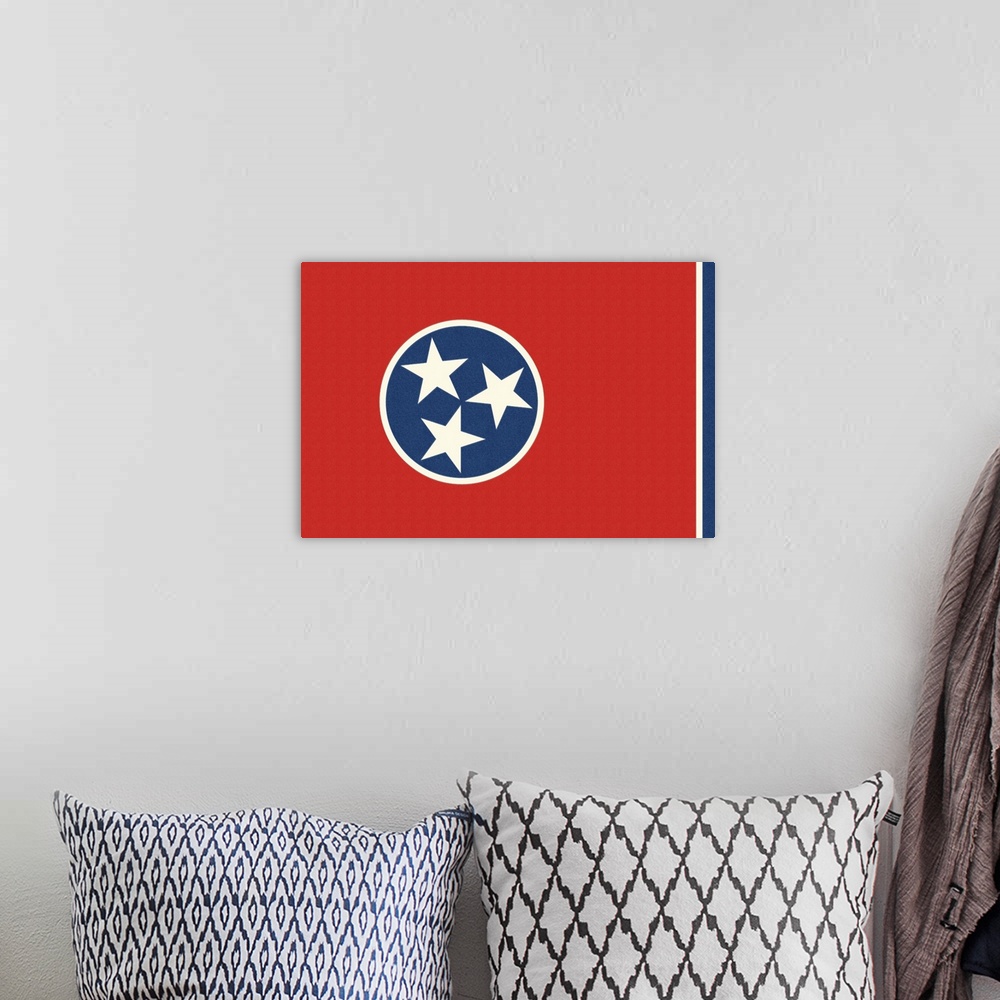 A bohemian room featuring Tennessee State Flag