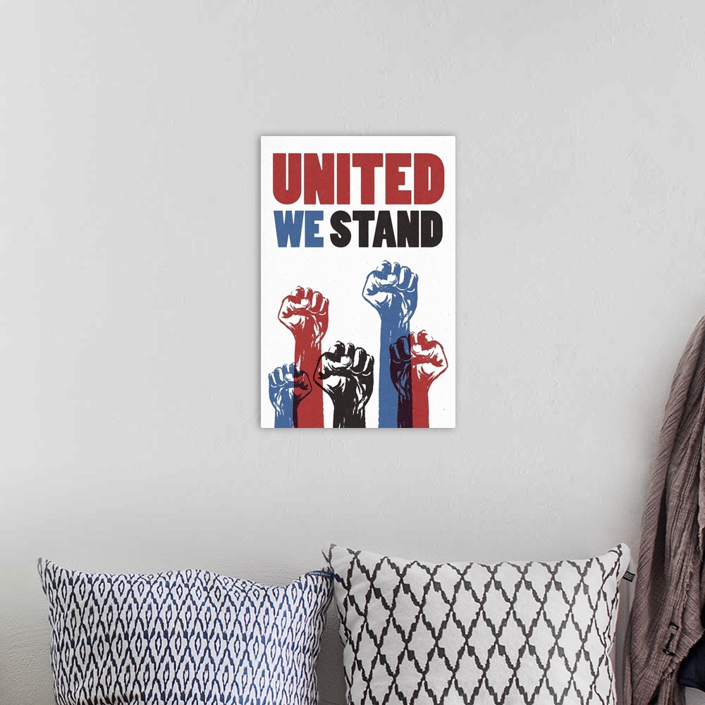 A bohemian room featuring United We Stand - Civil Rights