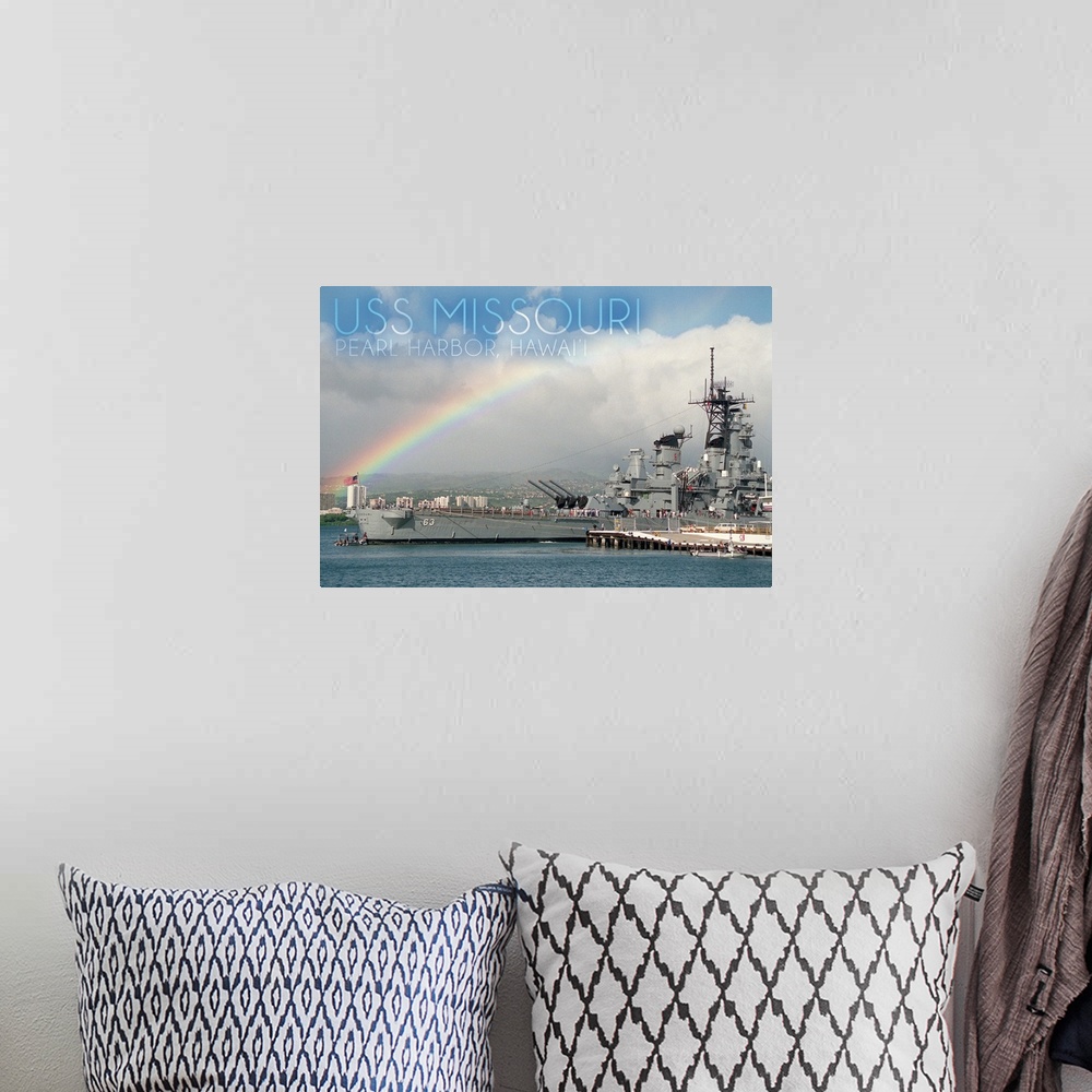 A bohemian room featuring USS Missouri, Rainbow Scene