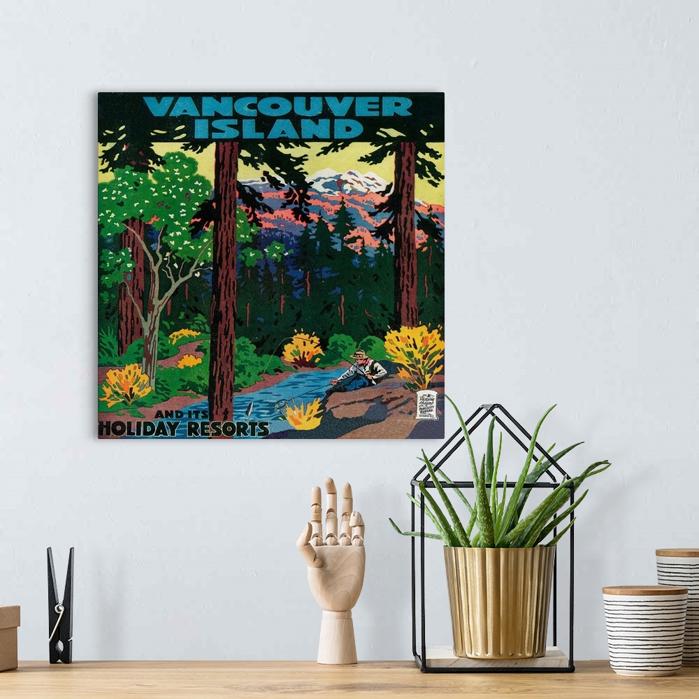 A bohemian room featuring Vancouver Island Advertising Poster, Vancouver Island, Canada