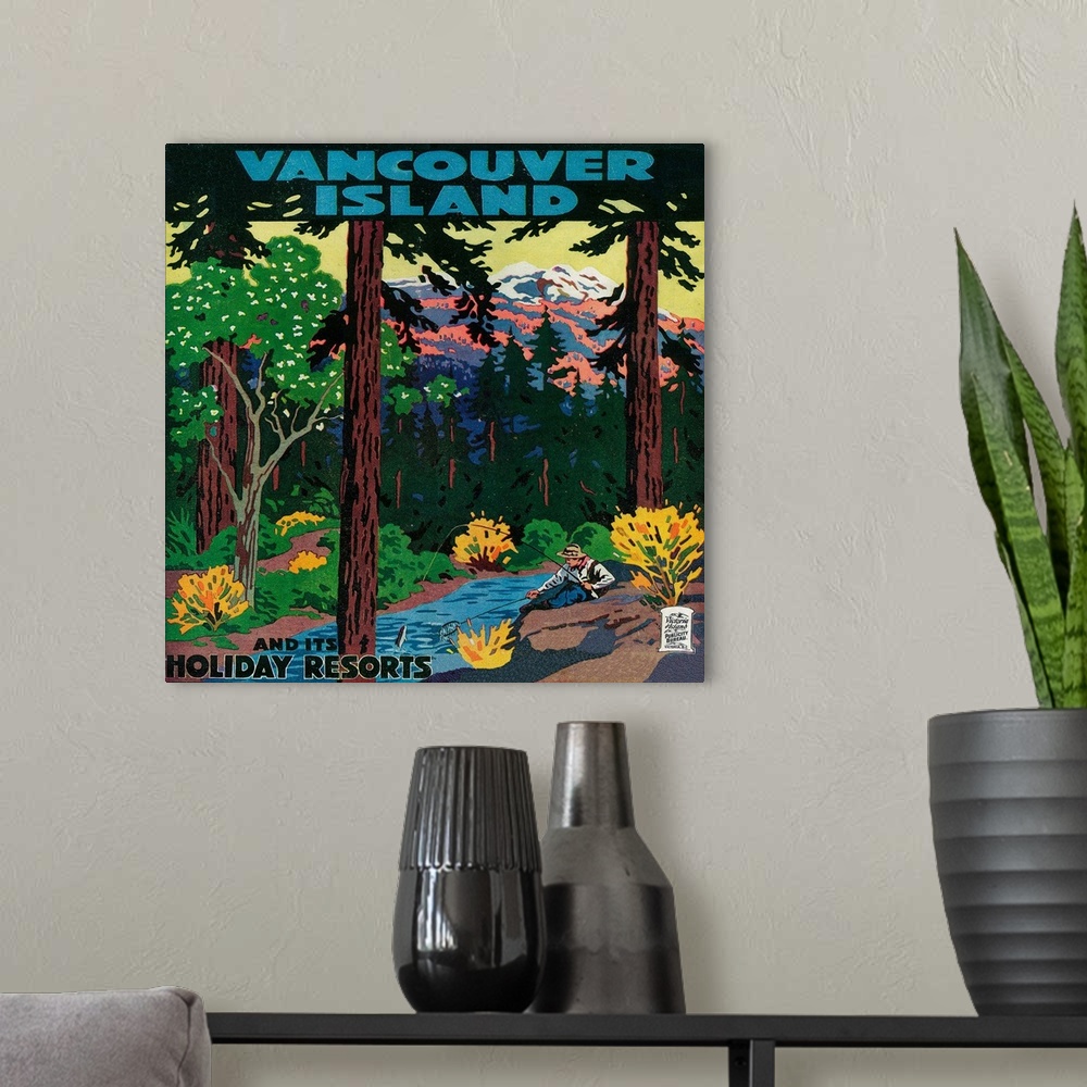 A modern room featuring Vancouver Island Advertising Poster, Vancouver Island, Canada