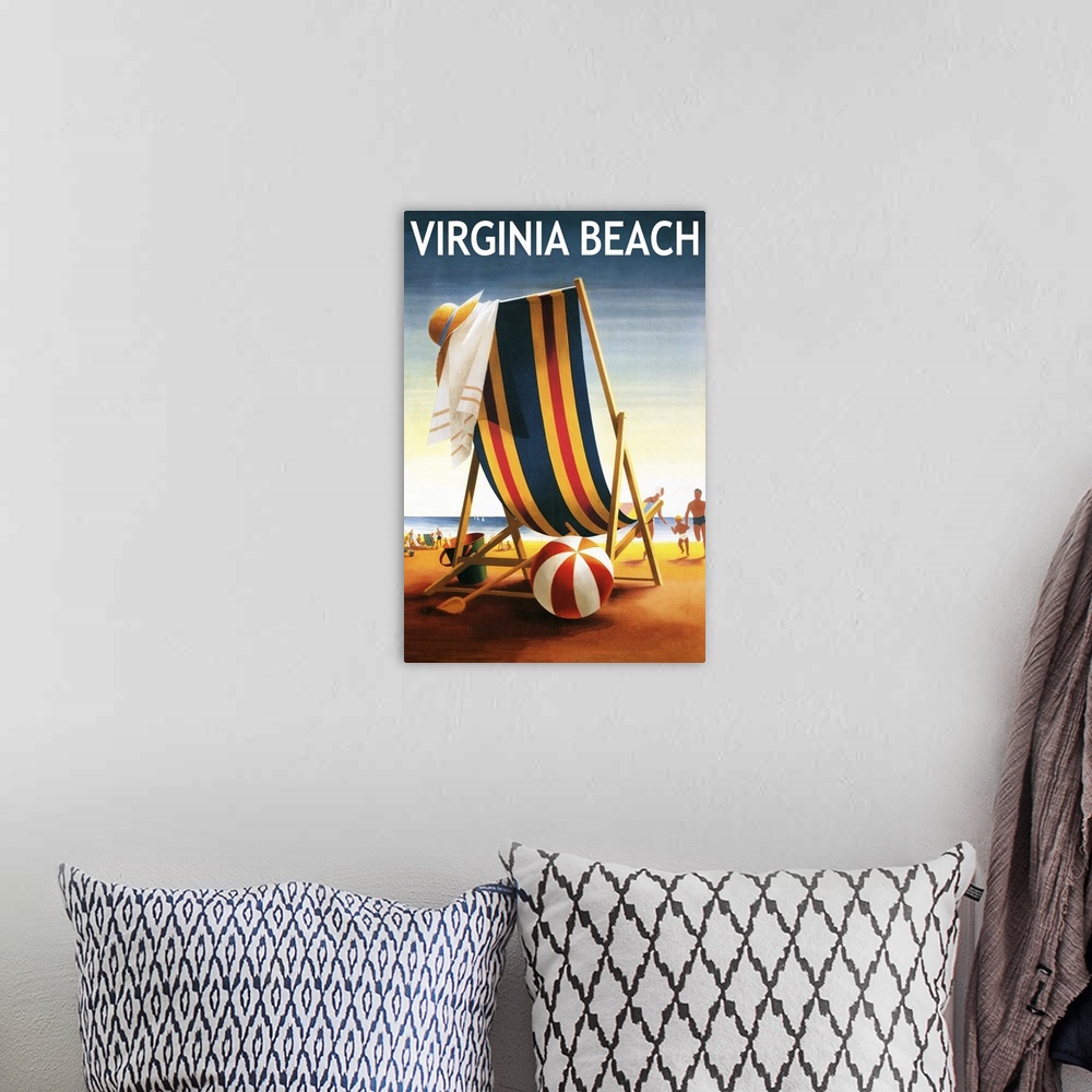 A bohemian room featuring Virginia Beach, Virginia, Beach Chair and Ball