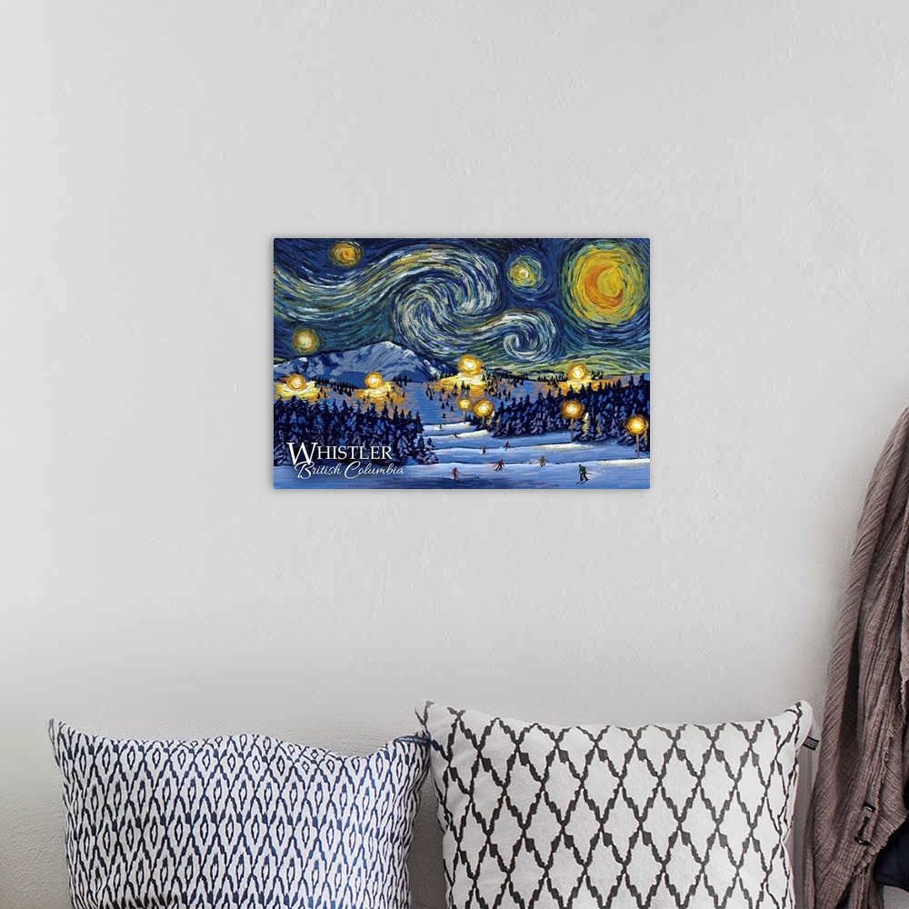 A bohemian room featuring Whistler, BC - Starry Night Series