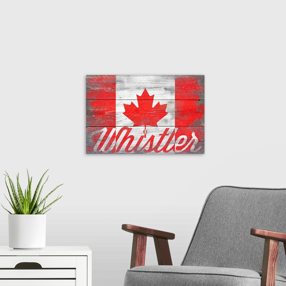 A modern room featuring Whistler, Canada - Rustic Flag