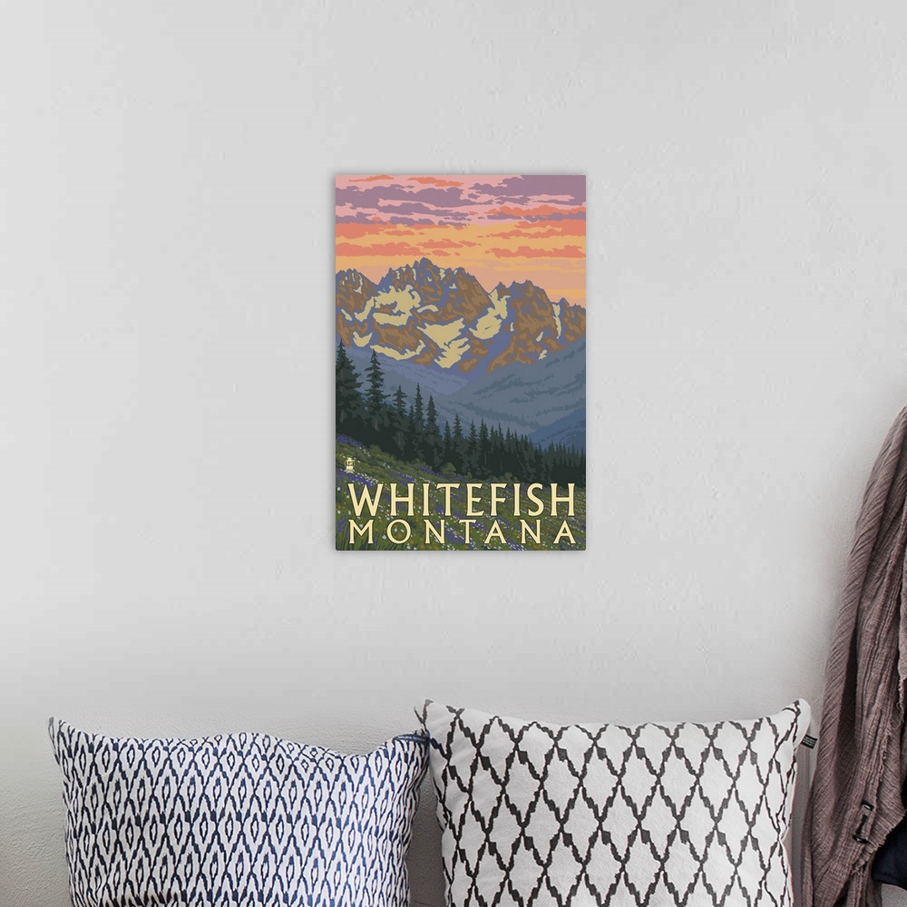 A bohemian room featuring Whitefish, Montana, Spring Flowers