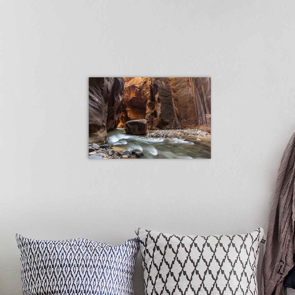 A bohemian room featuring Zion National Park, Utah - The Narrows Trail