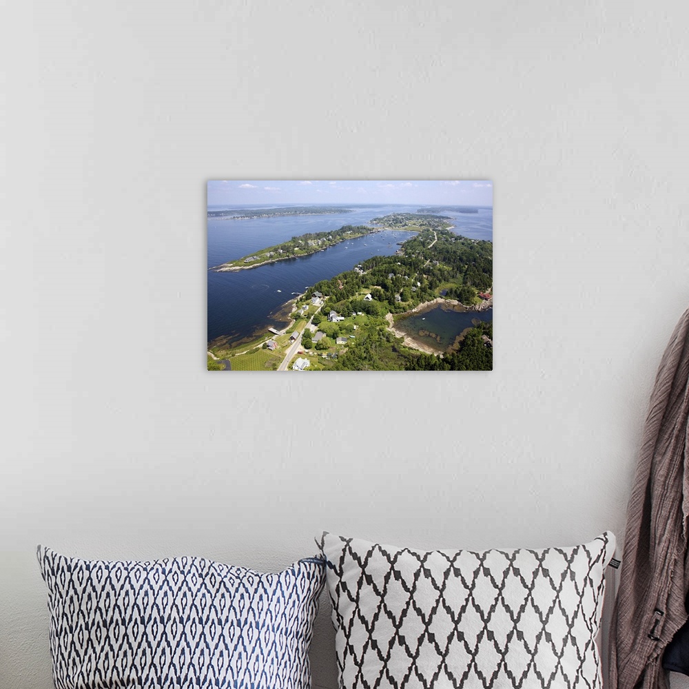 A bohemian room featuring Bailey Island, Maine - Aerial Photograph