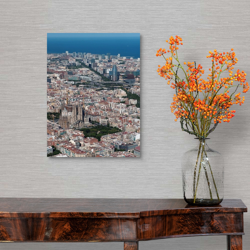 A traditional room featuring Barcelona, Catalunya, Spain - Aerial Photograph