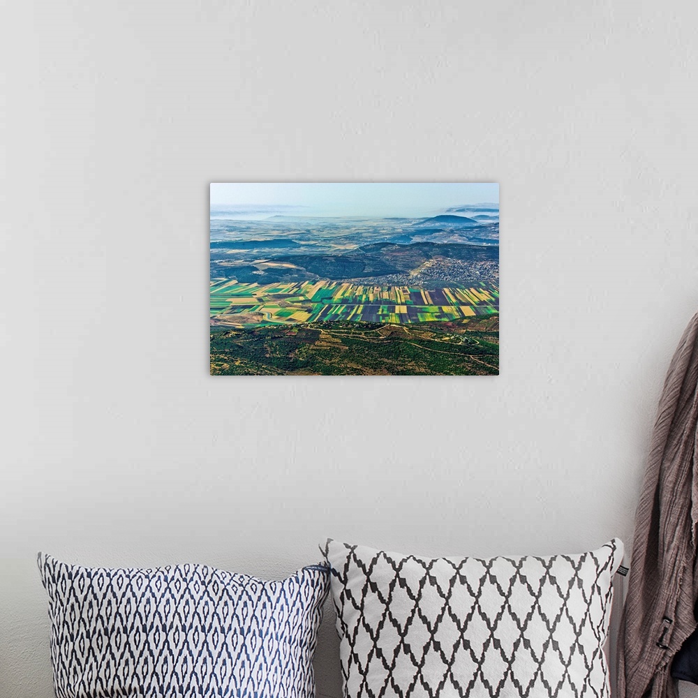A bohemian room featuring Beit Netofa Valley, Galilee - Aerial Photograph