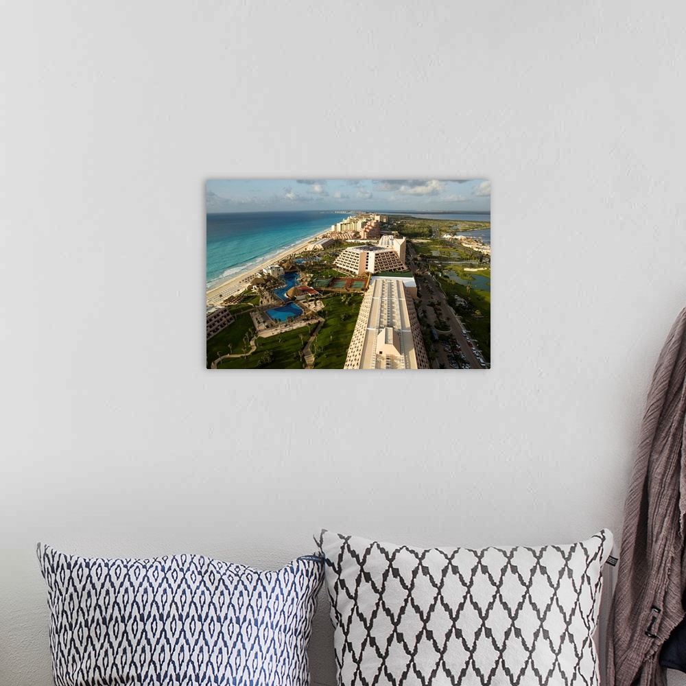A bohemian room featuring Cancun Hotel District, Cancun, Mexico - Aerial Photograph