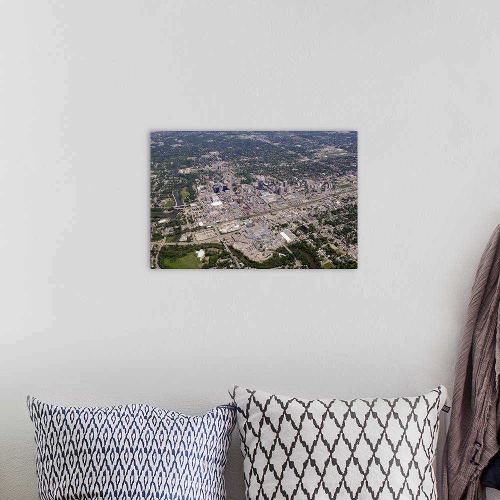A bohemian room featuring Downtown London, Ontario - Aerial Photograph