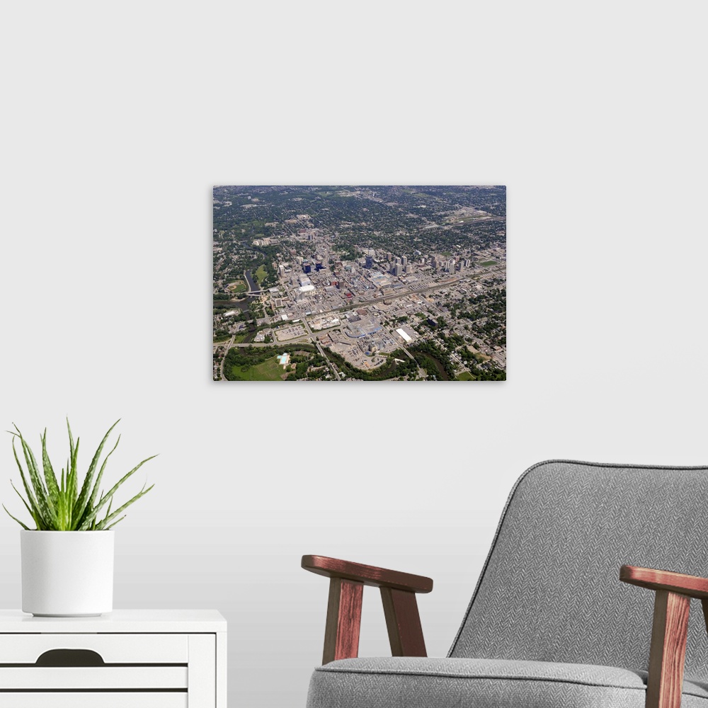 A modern room featuring Downtown London, Ontario - Aerial Photograph