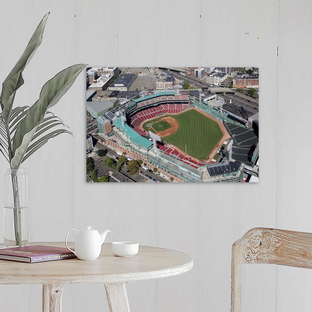 A farmhouse room featuring Fenway Park, Home of the Boston Red Sox, Boston, MA, USA - Aerial Photograph
