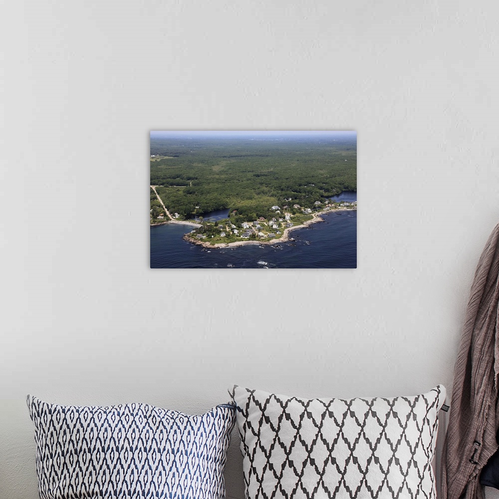 A bohemian room featuring Fortunes Rocks, Biddeford, Maine, USA - Aerial Photograph
