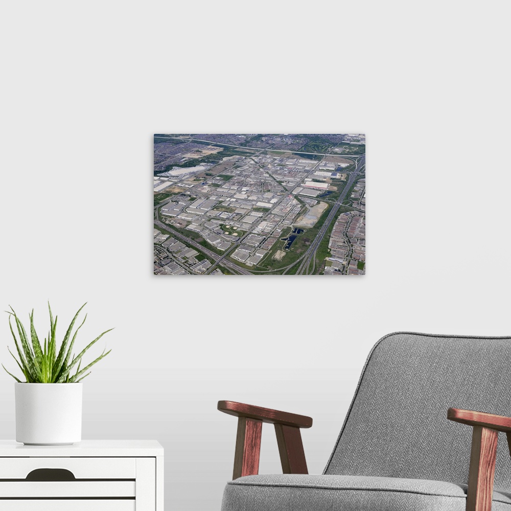 A modern room featuring Hwy 401, Hwy 410, Mississauga, Canada - Aerial Photograph