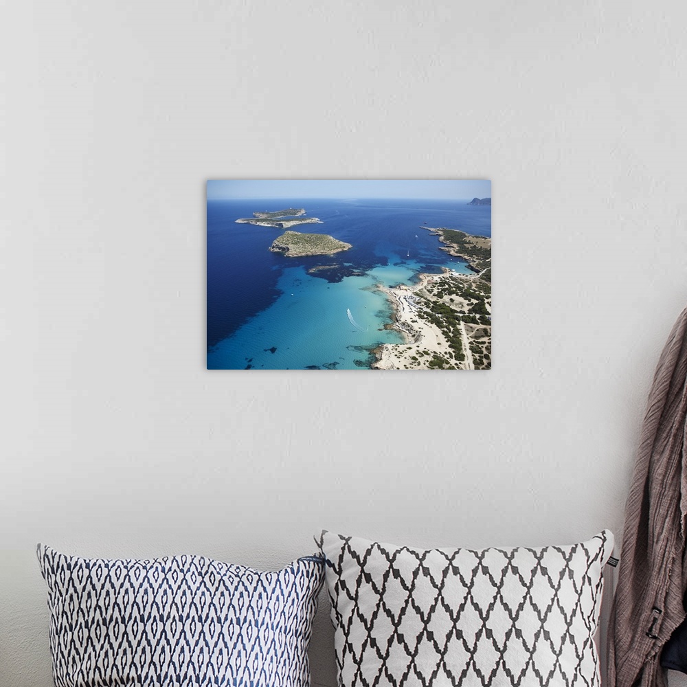 A bohemian room featuring Islets West Of Ibiza, Balearic Islands, Spain - Aerial Photograph