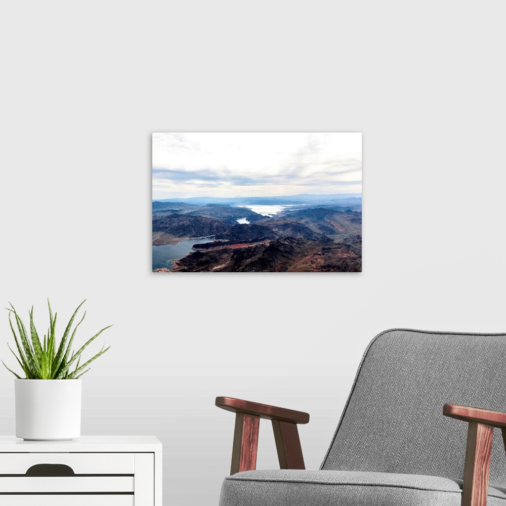 A modern room featuring Lake Mead, Lake Mead National Recreation Area - Aerial Photograph