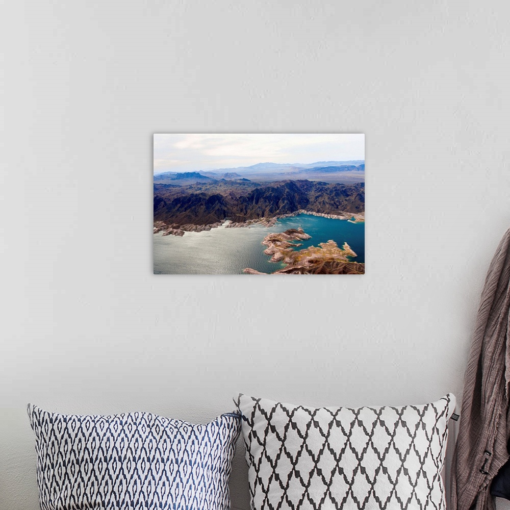 A bohemian room featuring Lake Mead, Lake Mead National Recreation Area - Aerial Photograph