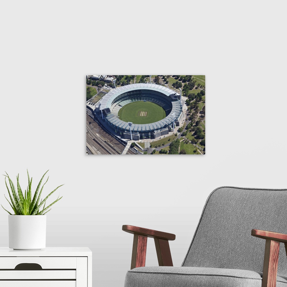 A modern room featuring Melbourne Cricket Ground, Melbourne Park - Aerial Photograph