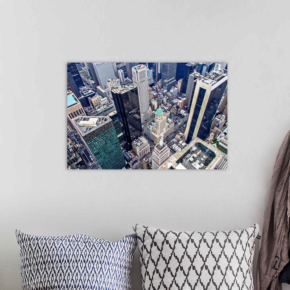 A bohemian room featuring Midtown, Manhattan, New York City - Aerial Photograph