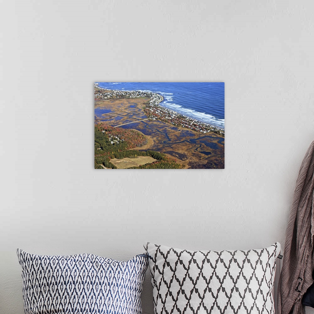 A bohemian room featuring Moody Beach And Moody Point, Wells, Maine, USA - Aerial Photography