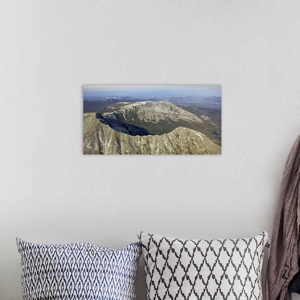 A bohemian room featuring Mount Katahdin, Millinocket, Maine - Aerial Photograph