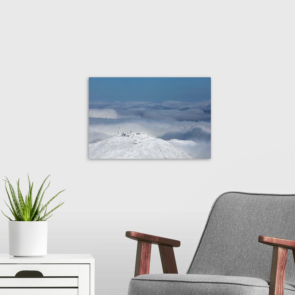 A modern room featuring Mount Washington, Sargents, New Hampshire - Aerial Photograph