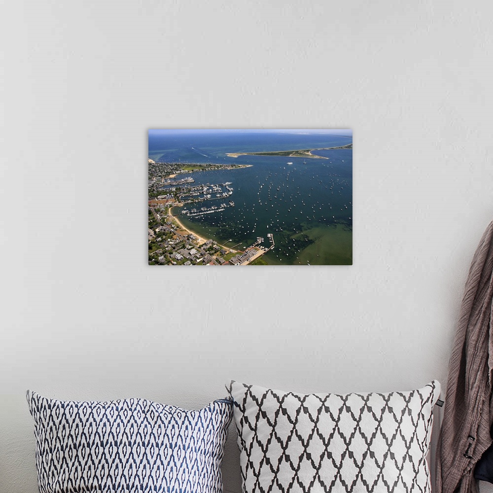 A bohemian room featuring Nantucket Harbor, Nantucket - Aerial Photograph