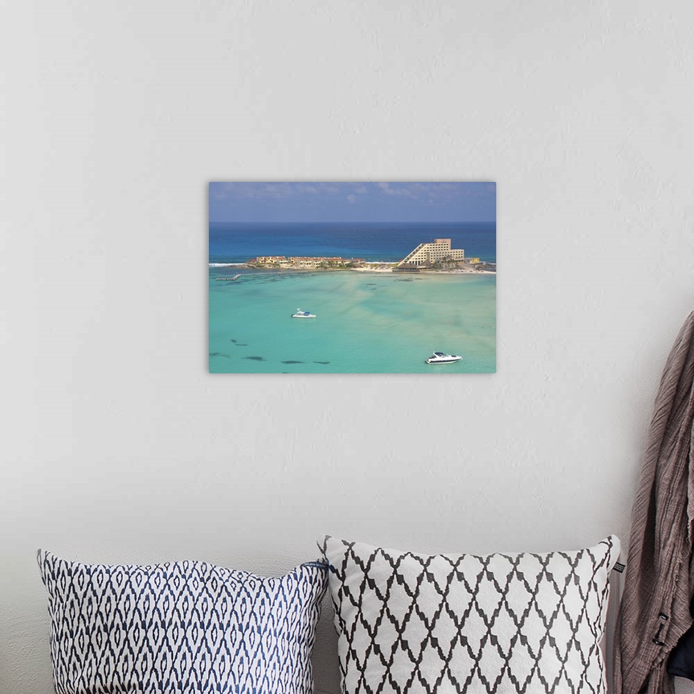 A bohemian room featuring North Beach, Isla Mujeres - Aerial Photograph
