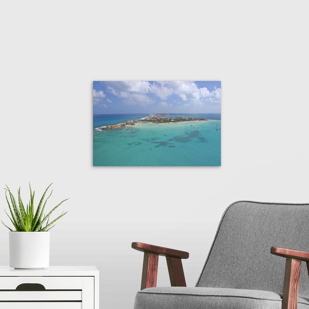 A modern room featuring North Beach, Isla Mujeres, Mexico - Aerial Photograph