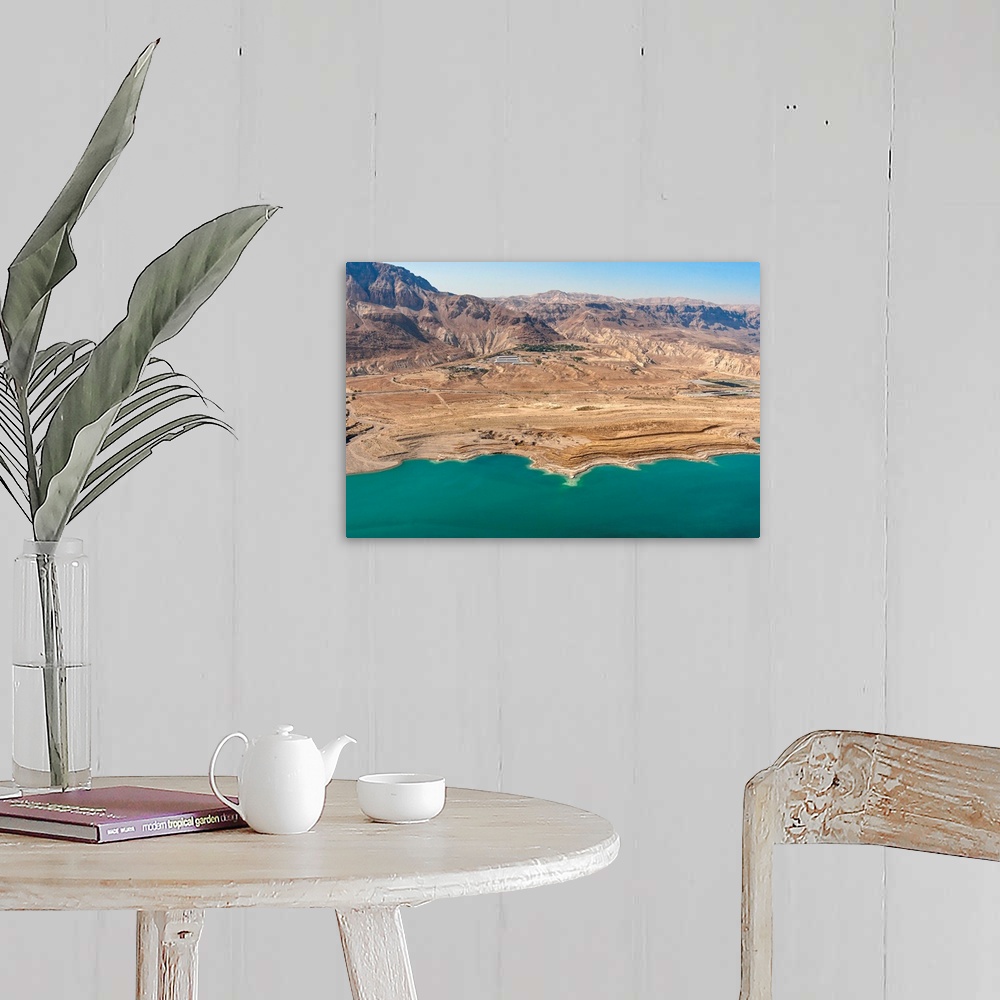 A farmhouse room featuring Observation of Dead Sea Water Level Drop, Dead Sea - Aerial Photograph
