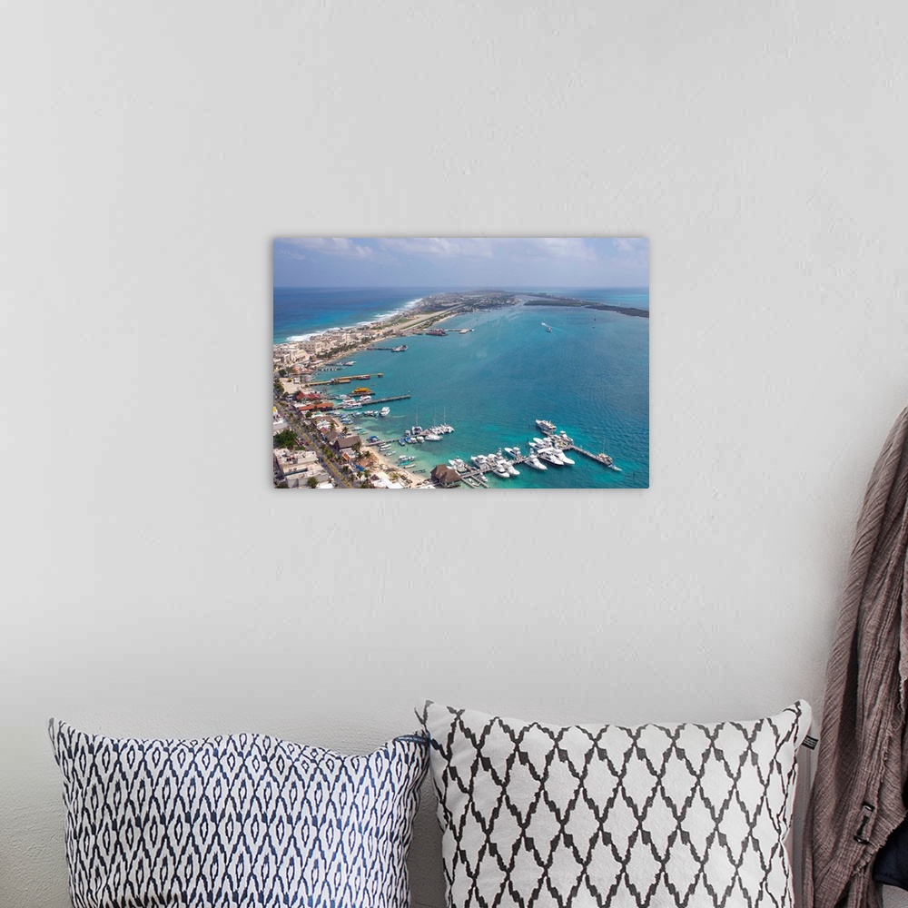 A bohemian room featuring Pier, Isla Mujeres, Mexico - Aerial Photograph