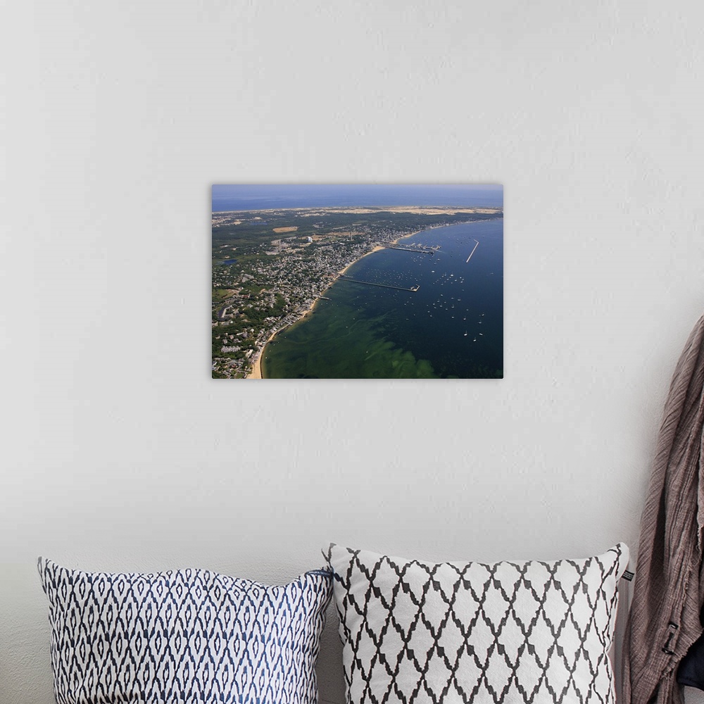 A bohemian room featuring Provincetown Harbor, Provincetown - Aerial Photograph