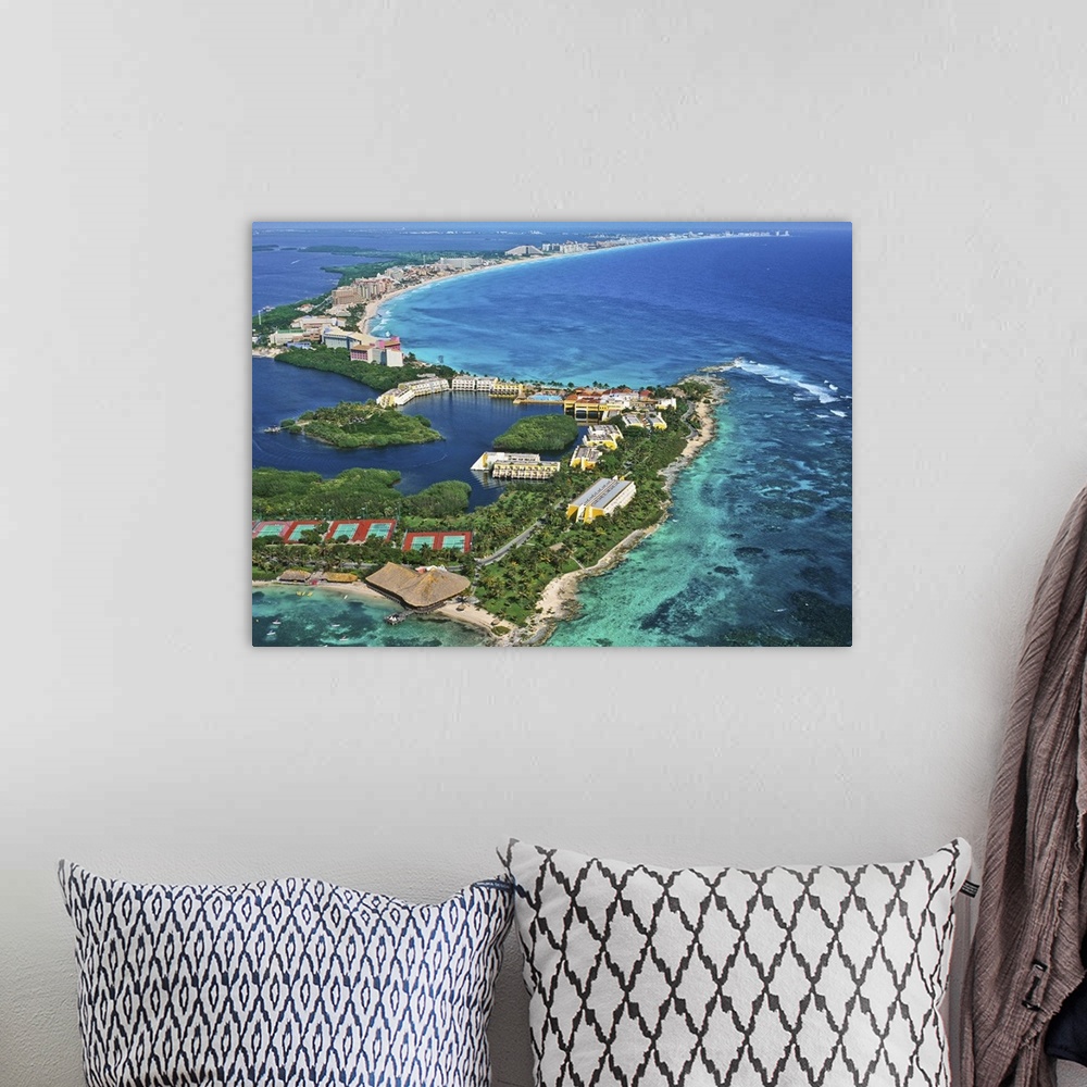 A bohemian room featuring Punta Nizuc, Cancun - Aerial Photograph