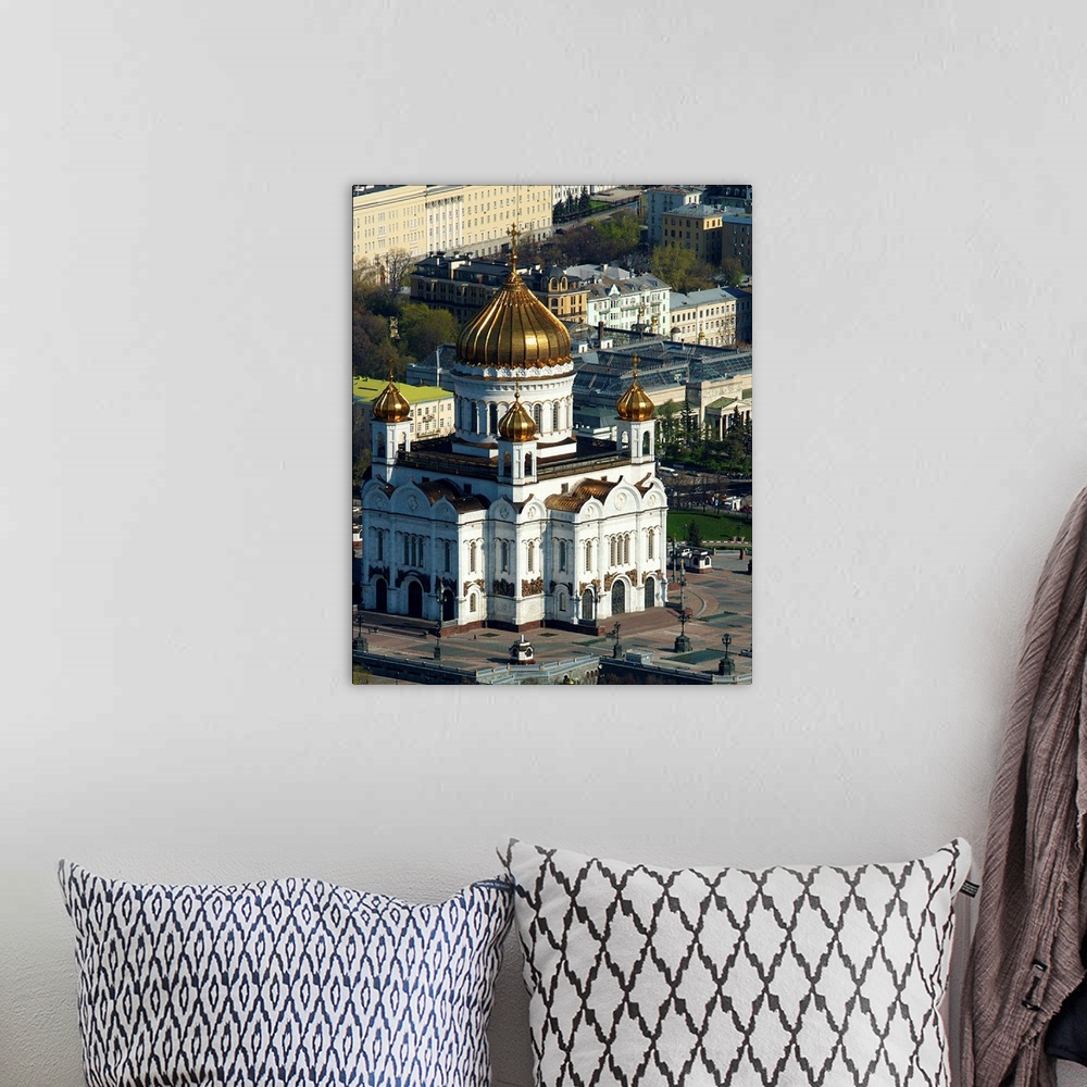A bohemian room featuring Russia, Moscow. The Cathedral of Christ the Saviour.