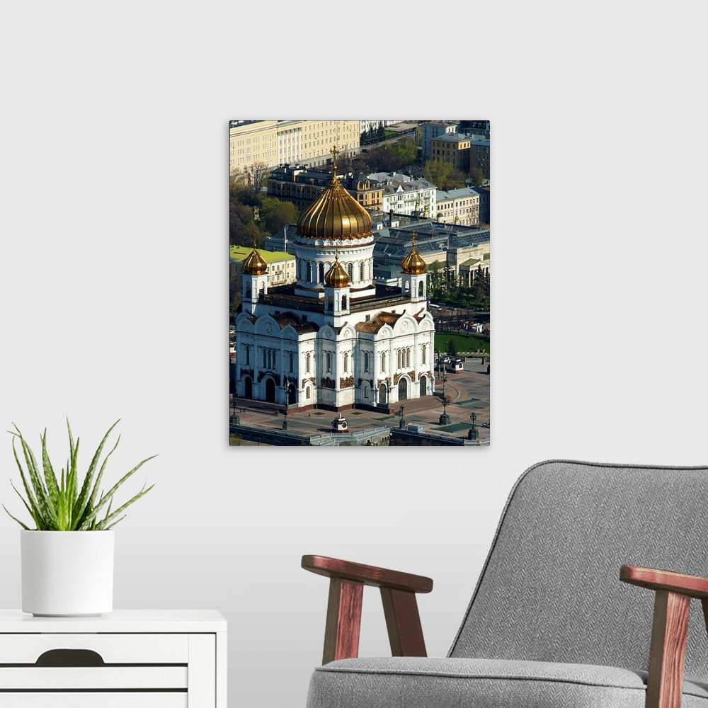A modern room featuring Russia, Moscow. The Cathedral of Christ the Saviour.