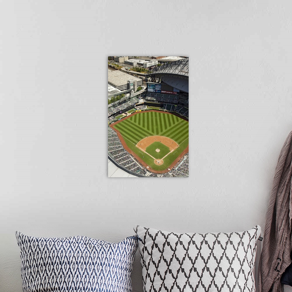 A bohemian room featuring Safeco Field, Home Of The Seattle Mariners, WA, USA - Aerial Photograph