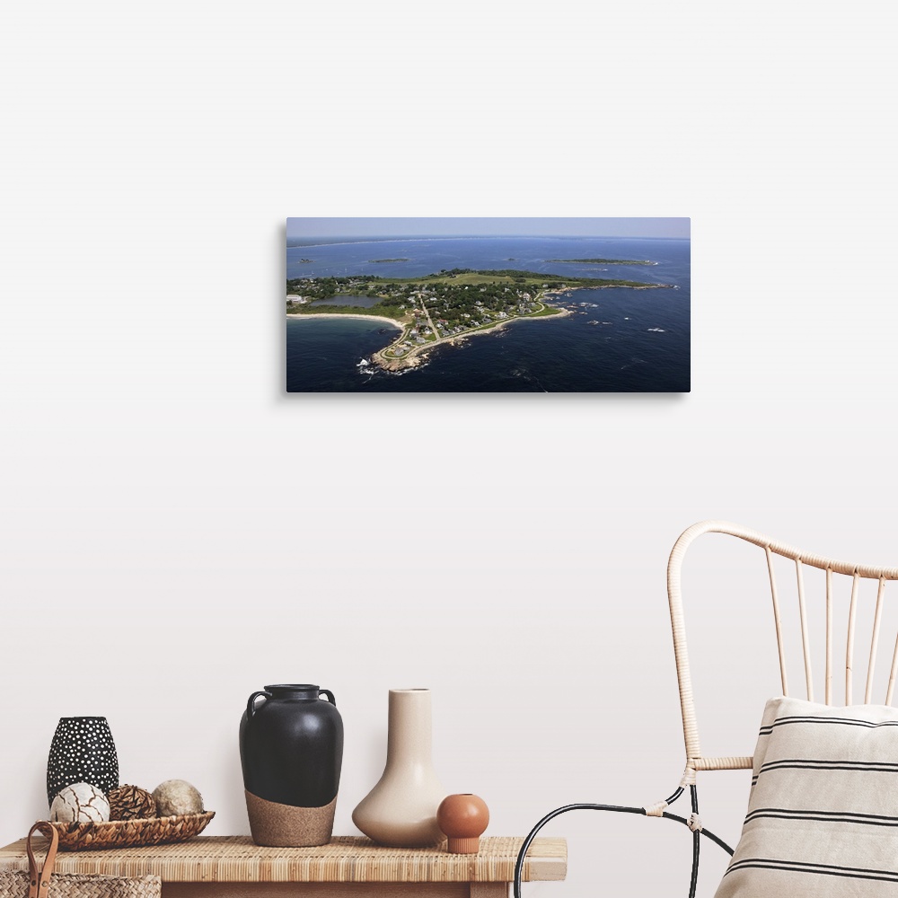 A farmhouse room featuring South Point, Biddeford Pool Beach,  Biddeford, Maine - Aerial Photograph