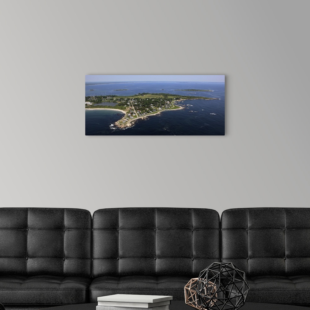A modern room featuring South Point, Biddeford Pool Beach,  Biddeford, Maine - Aerial Photograph