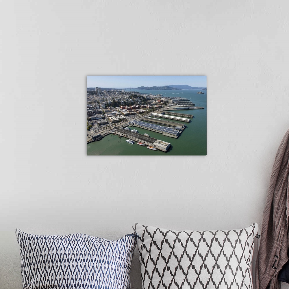 A bohemian room featuring The Embarcadero And Downtown, San Francisco - Aerial Photograph
