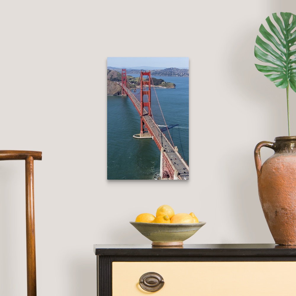 A traditional room featuring The Golden Gate Bridge, San Francisco, California - Aerial Photograph