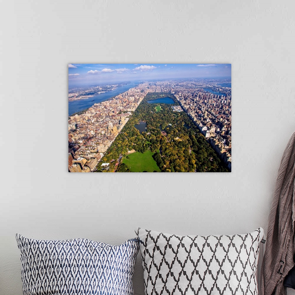 A bohemian room featuring Upper West Side, Central Park, New York City - Aerial Photograph