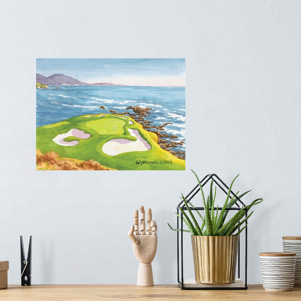 A bohemian room featuring One of the great short holes in American golf.