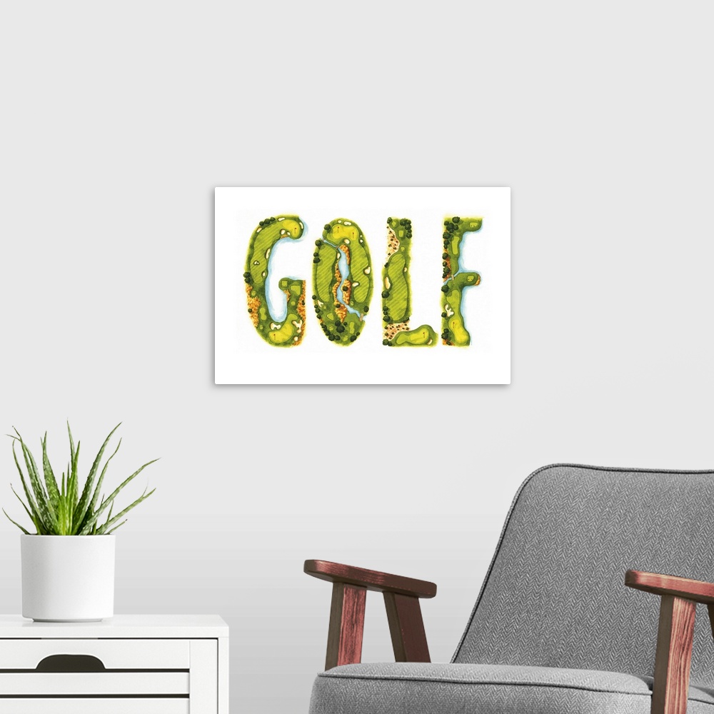 A modern room featuring When your fairways, bunkers, and green spell out your happy place.