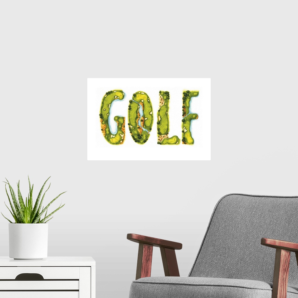 A modern room featuring When your fairways, bunkers, and green spell out your happy place.