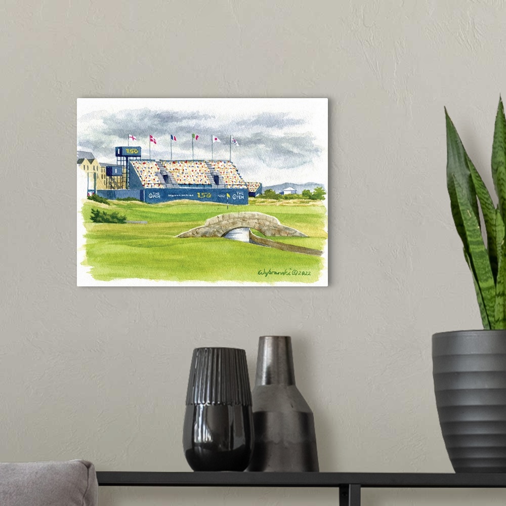 A modern room featuring This centuries-old bridge on the Old Course is an iconic landmark known around the world.