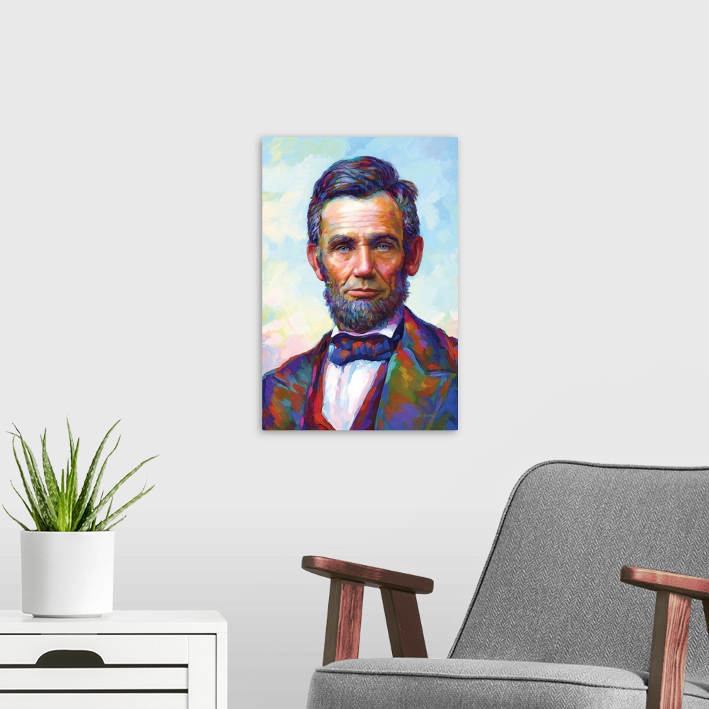 A modern room featuring Abraham Lincoln II